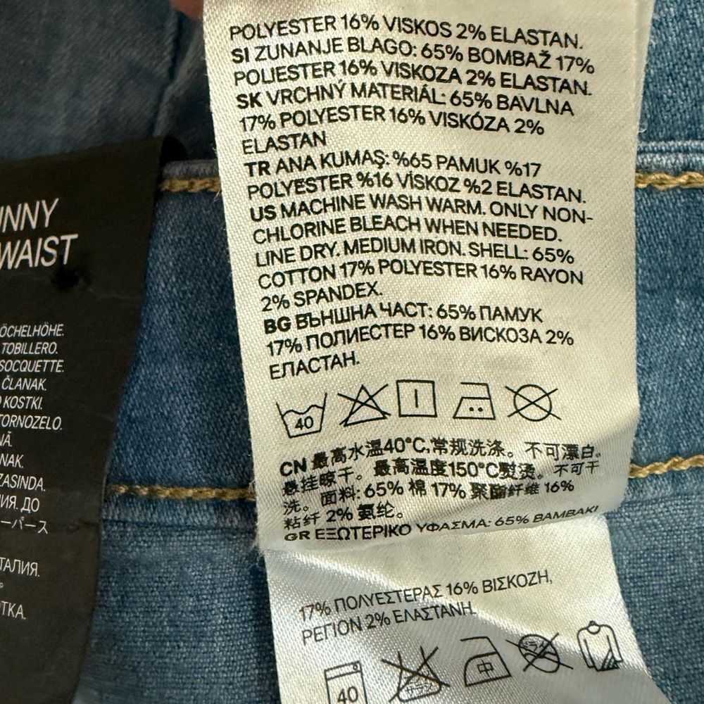 Divided H & M Super Skinny Regular Waist Ankle Blue Skinny Jeans Modern Fit - Picture 8 of 10